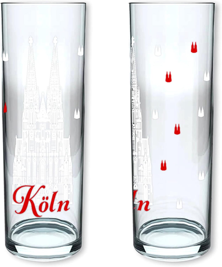 3forCologne Kölschglas-Mix| 6er Pack je 0,2ml | Et Kölsches Grundgesetzt & Kölner Dom | Biergläser,