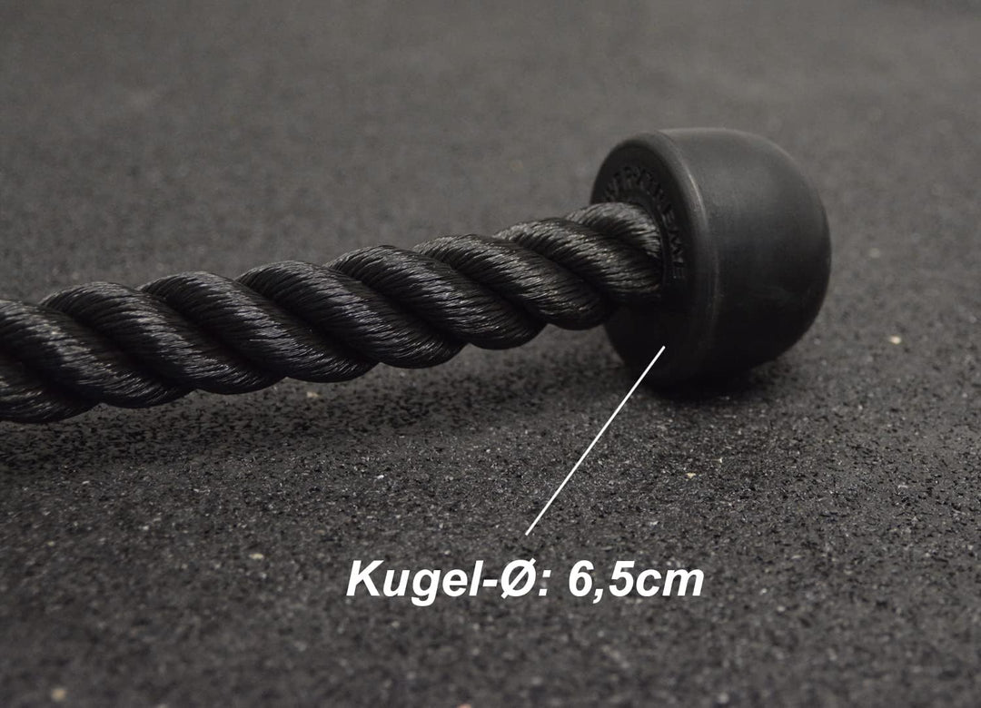 POWER-XTREME Kabelzuggriff | Trizeps-Seil | Trizeps-Tau | 70cm | 100cm | mit Drehgelenk | Bizeps-Sei