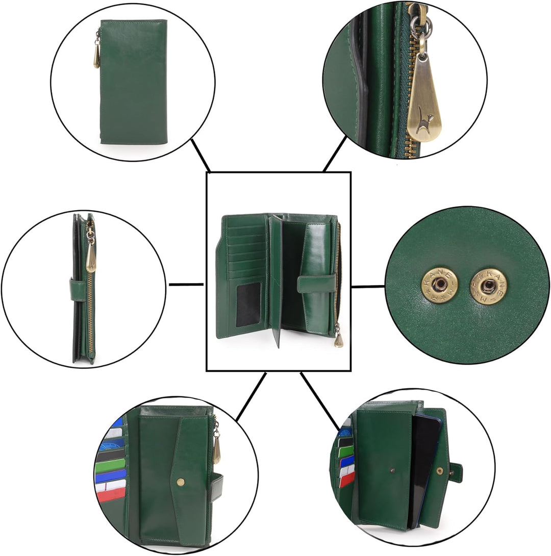 Catwalk Collection Handbags - Leder - Geldbörse/Damenbörse/Geldbeutel mit telefonfach - 20 Kreditkar