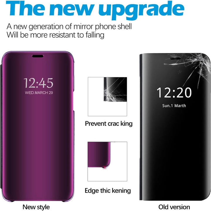 für Samsung S26 Ultra Hülle Clear View Spiegel Handyhülle für Samsung Galaxy S26 Ultra Flip Case Han