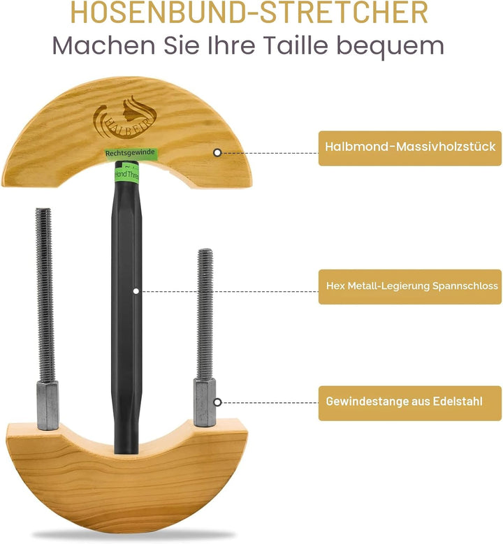 Haibeir Einfacher Hosenspanner für Jeans mit Aluminiumlegierung, verstellbare Schnalle, Taillendehne