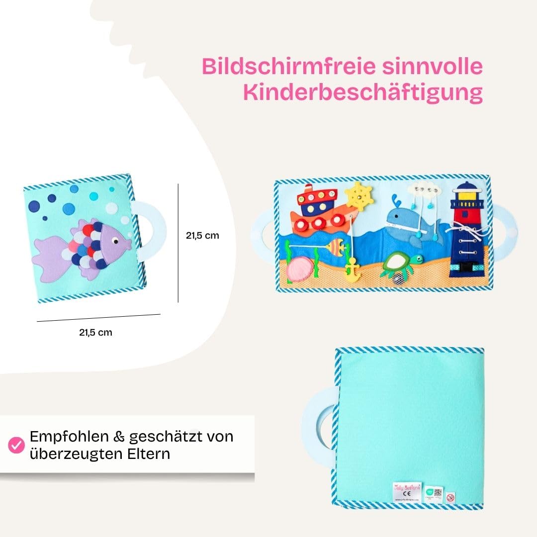 Jolly Designs – Magischer Fisch - 2 Seiten – Montessori Spielzeug ab 2 Jahren, Magischer Fisch