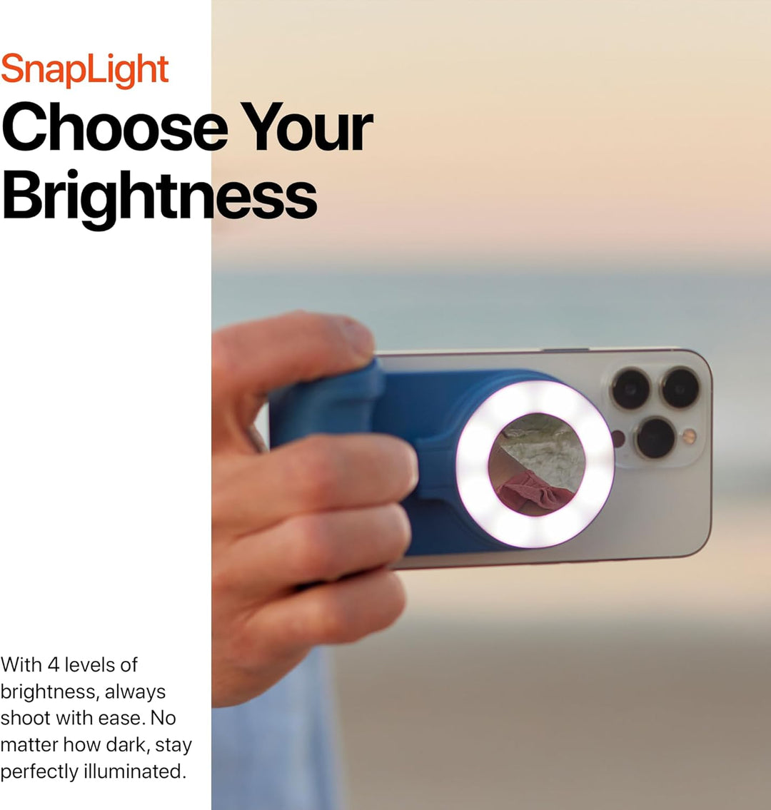ShiftCam SnapLight – LED-Selfie-Ringlicht mit Vier Helligkeitseinstellungen und eingebautem Akku – M