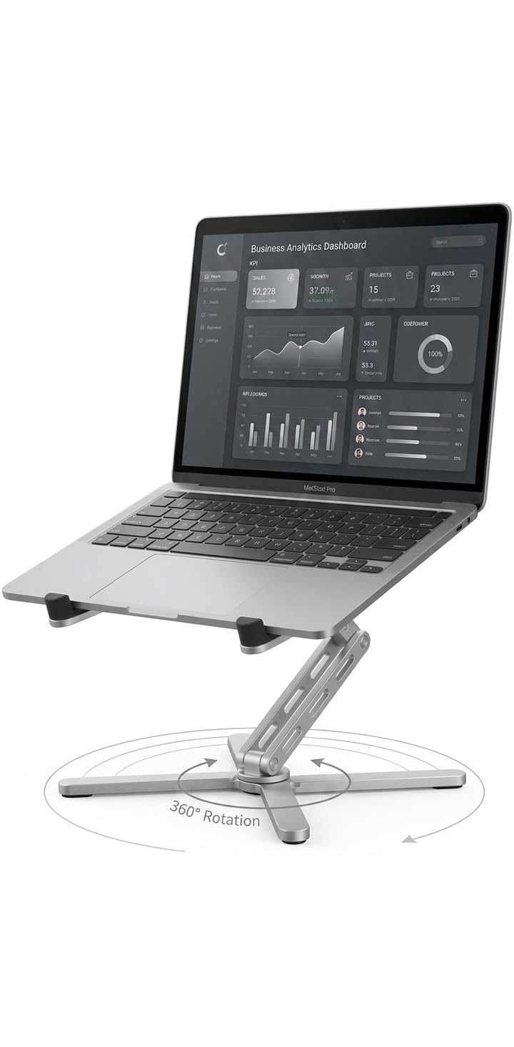 X-Stand Plus Laptopständer – Höhenverstellbar 70–340 mm – Stabiler Aluminium Laptophalter Ergonomisc