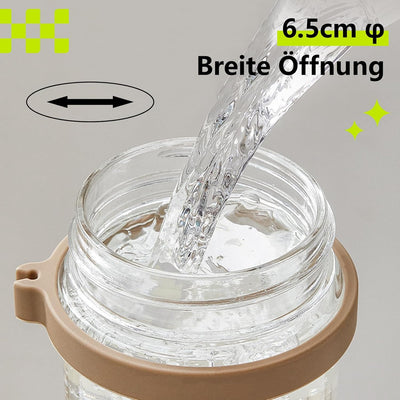 UHAPEER 500ML Müslidosen, Auslaufsicherer Müslibecher mit Löffel, Porridge Becher 2er Set, Mepal Bec