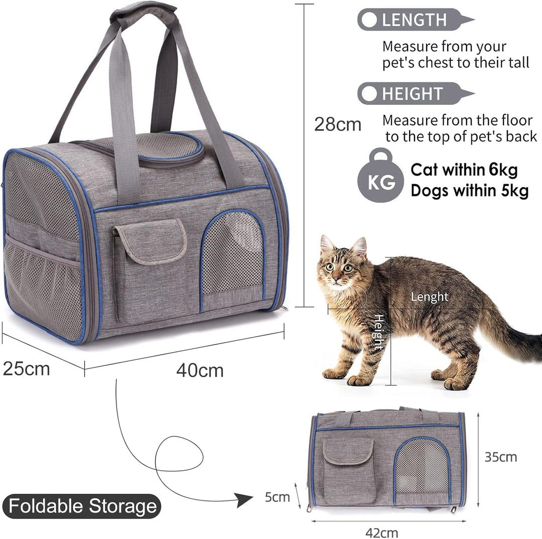 PETCUTE Transportbox für Hunde und Katzen,Katzenrucksack Hunderucksack,Atmungsaktiv Haustier Rucksac