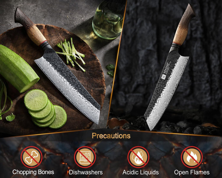 XINZUO 21,1cm Kiritsuke Kochmesser Handgeschmiedet 67 Schichten Damaststahl Chefmesser -Profi Scharf