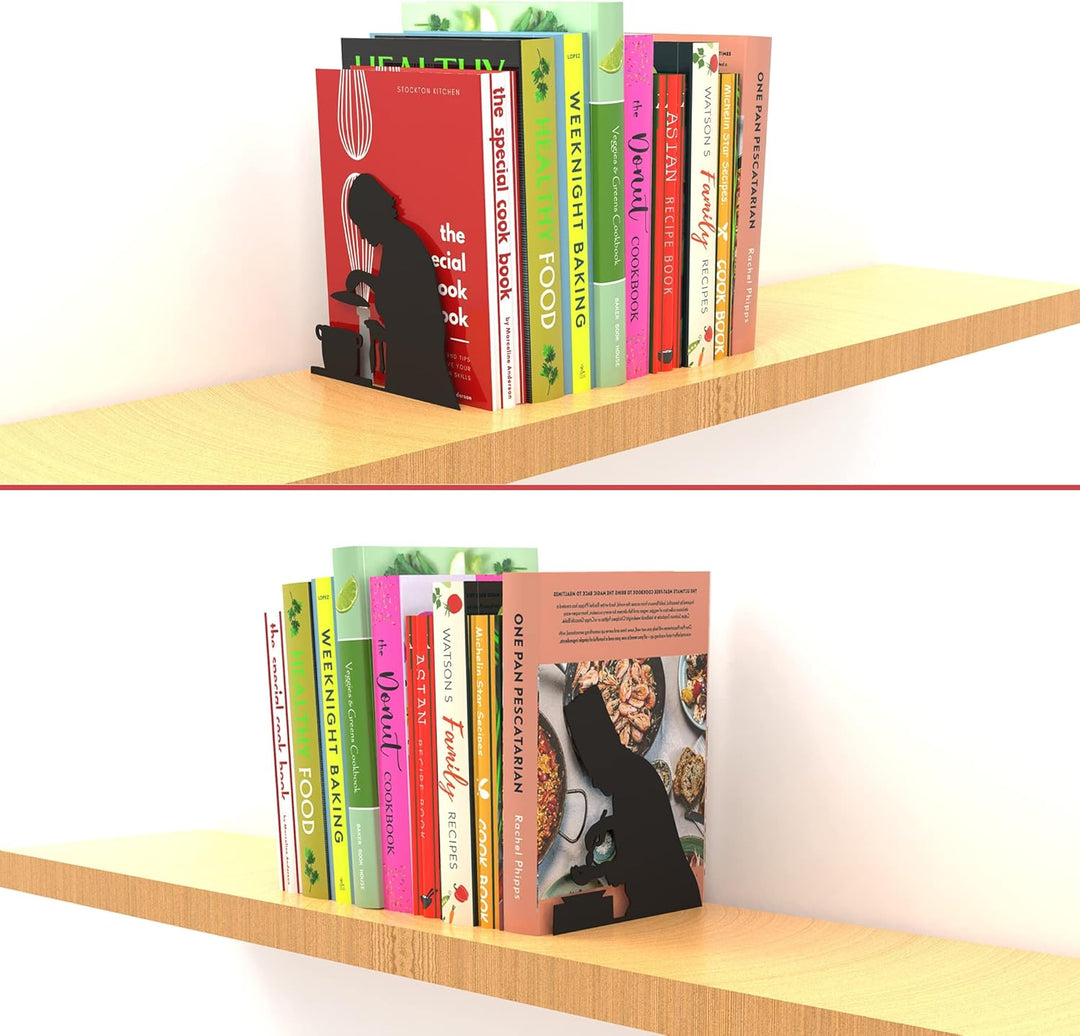 Artori Design “Kochen nach Vorschrift” | Buchstütze für Kochbücher | Zwei Köche | Buchhalter für die