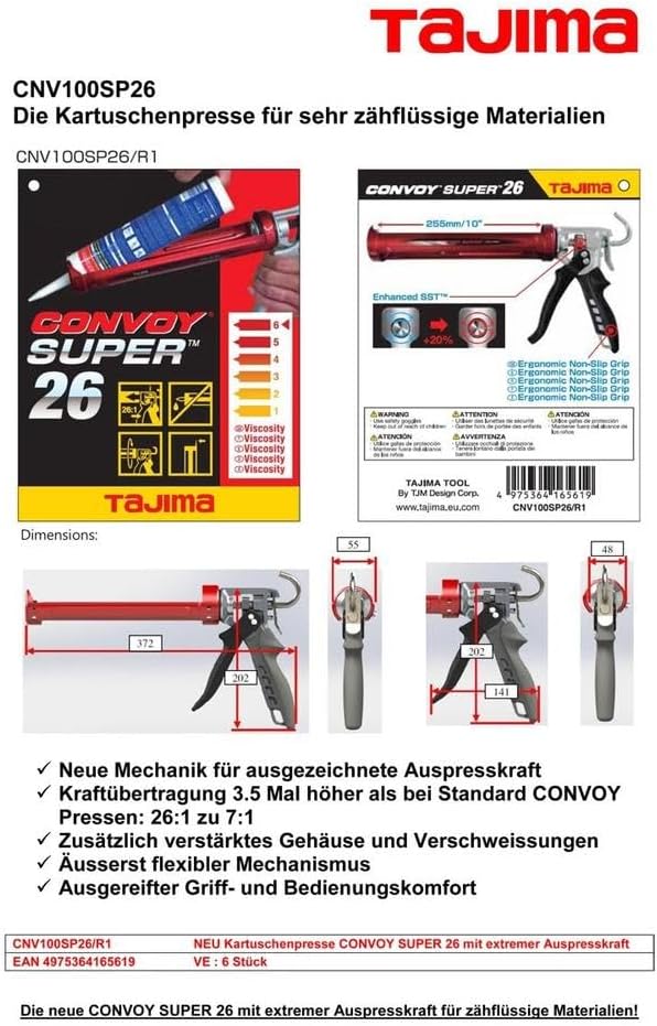 Tajima Kartuschenpresse Kunststoff, 1 Stück, TAJ-66282 Convoy Lite, Convoy Lite