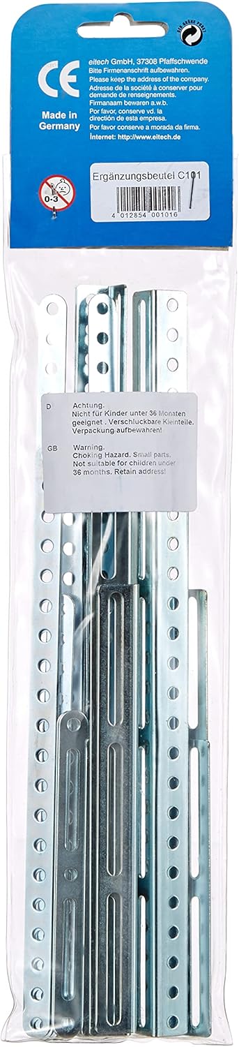 eitech 00101 Metallbaukasten Ergänzungs-Set Flachstäbe Winkelstäbe 11-25 Loch, Winkel Flachstäbe 11-