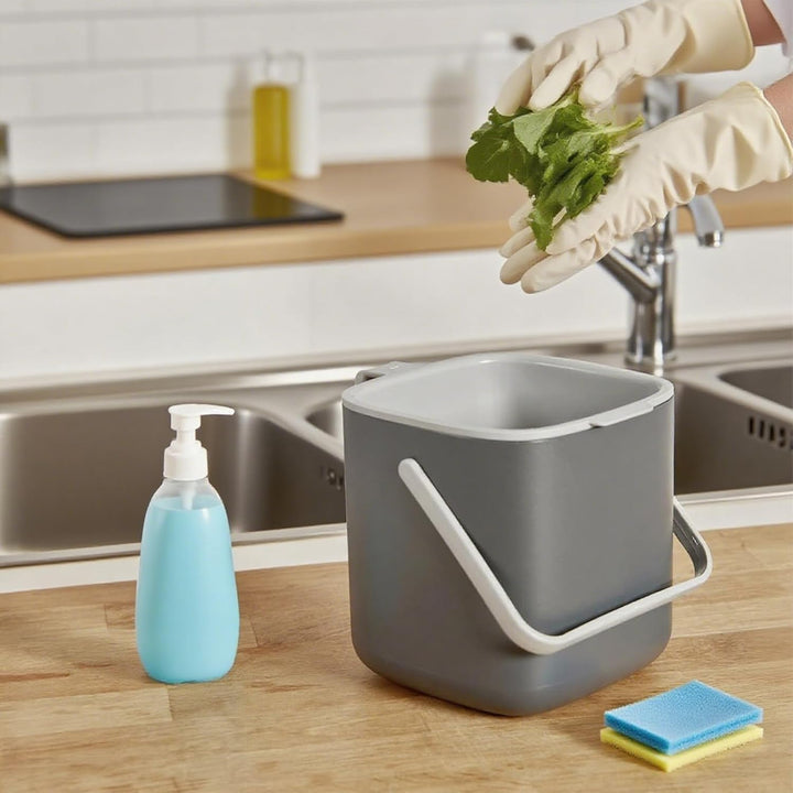 4L Komposteimer Küche mit Deckel & Griff – Geruchsdicht mit Aktivkohlefilter – Spülmaschinenfest Bio
