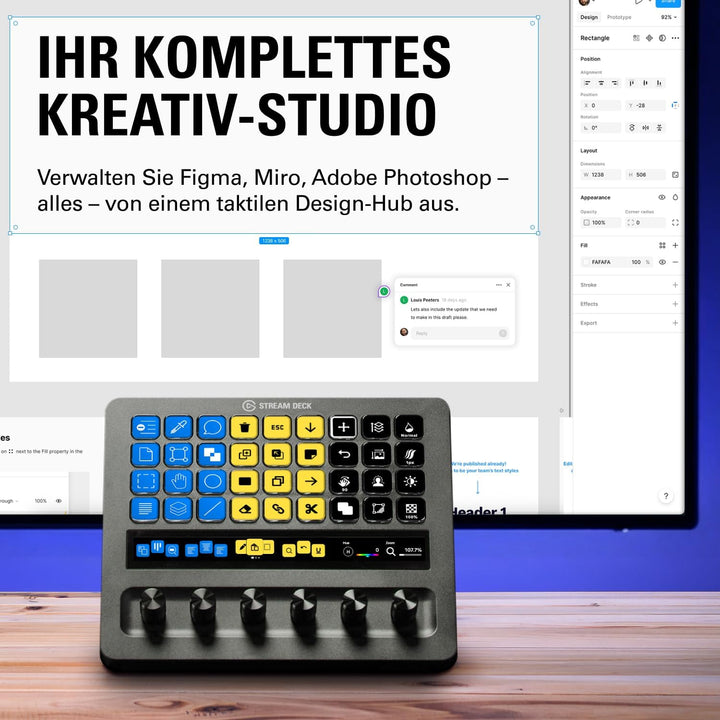 Elgato Stream Deck + XL, Kontrollplattform mit Touch-Leiste | 36 anpassbare Makrotasten, sechs Multi