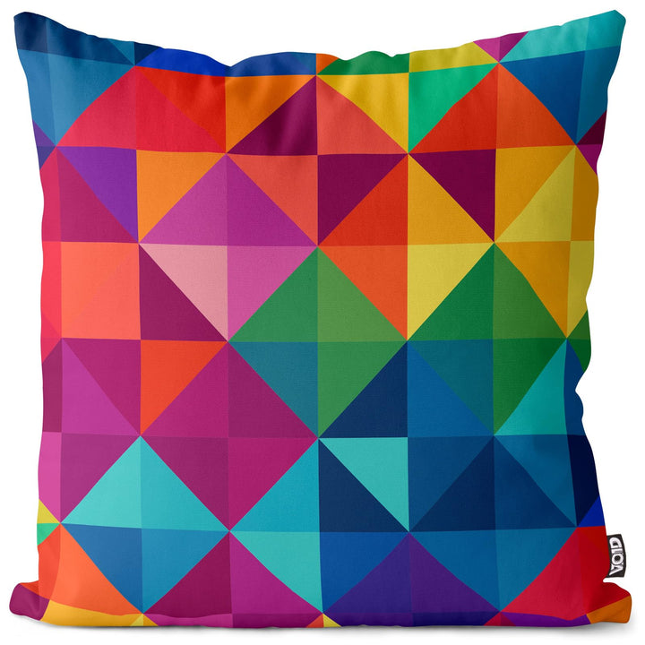 VOID Grafik Regenbogen Farben Kissenbezug Kissenhülle Polyester wasserfest Outdoor Indoor, Kissen Gr