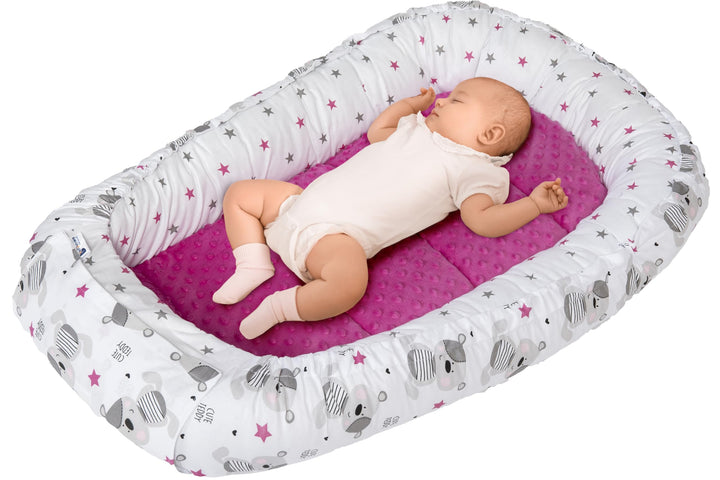 Medi Partners Babynest Kuschelnest Babynestchen 100% Baumwolle Nestchen Reisebett für Babys Säugling