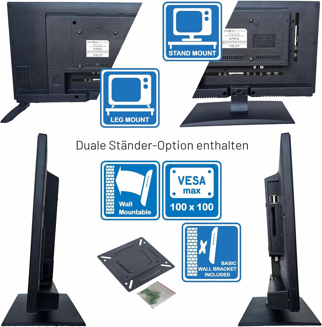 Unispectra ® 19“ Smart TV (webOS) HDR 230V 24V Triple Tuner: Satellit, Antenne, Kabel TV, Magic Remo