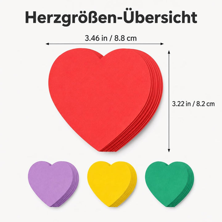 Gadpiparty 108Stücke Herz-papierausschnitte in Bunten Farben für Klassenzimmer-dekorationen und Diy-