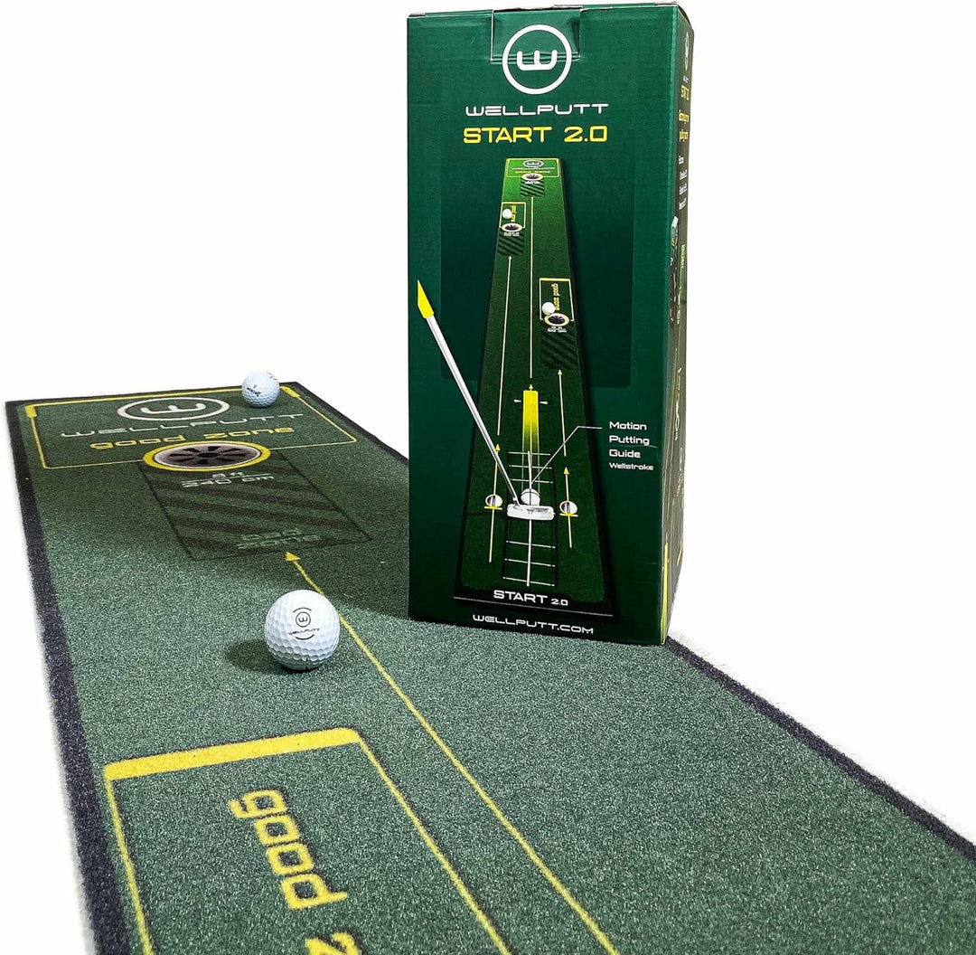 WELLPUTT - Puttingmatte Golftraining - 3m Start 2.0