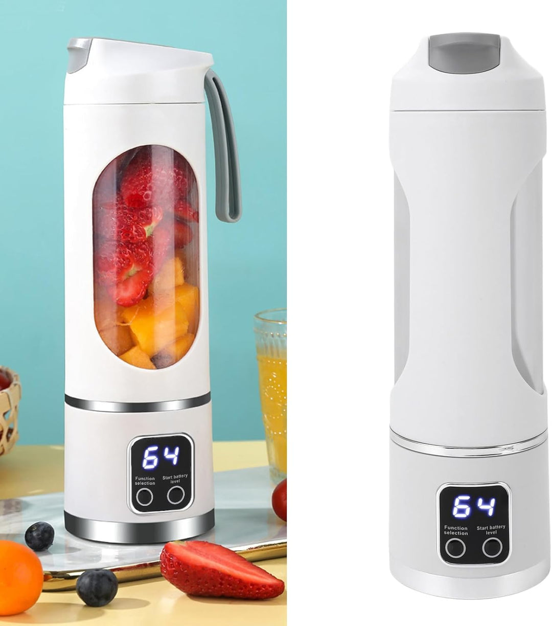 Tragbarer Persönlicher Stabmixer, Auslaufsicher, Kleine Saftmixerflasche, 450 Ml, USB Wiederaufladba