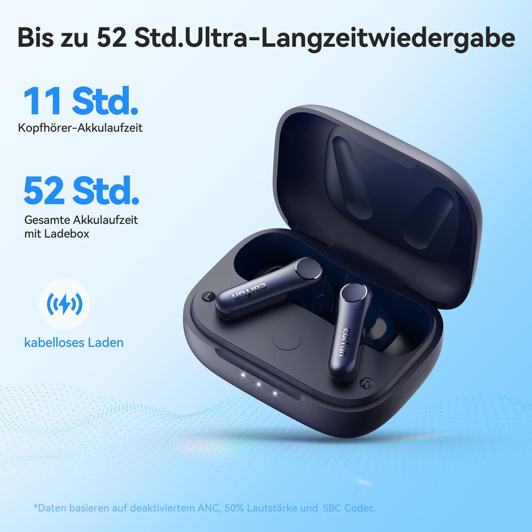 EarFun Air Pro 4 Bluetooth Kopfhörer mit Adaptive Hybride Geräuschunterdrückung, aptX Lossless, Hi-R