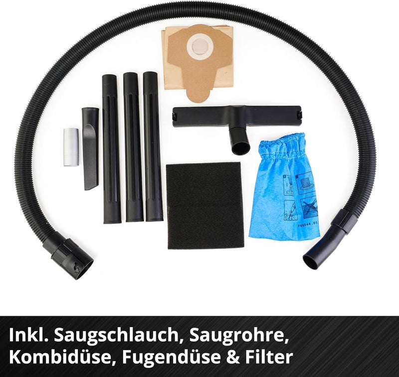 Einhell Akku-Nass-Trockensauger TC-VC 18/15 Li-Solo Power X-Change (Lithium-Ionen, Kunststoffbehälte