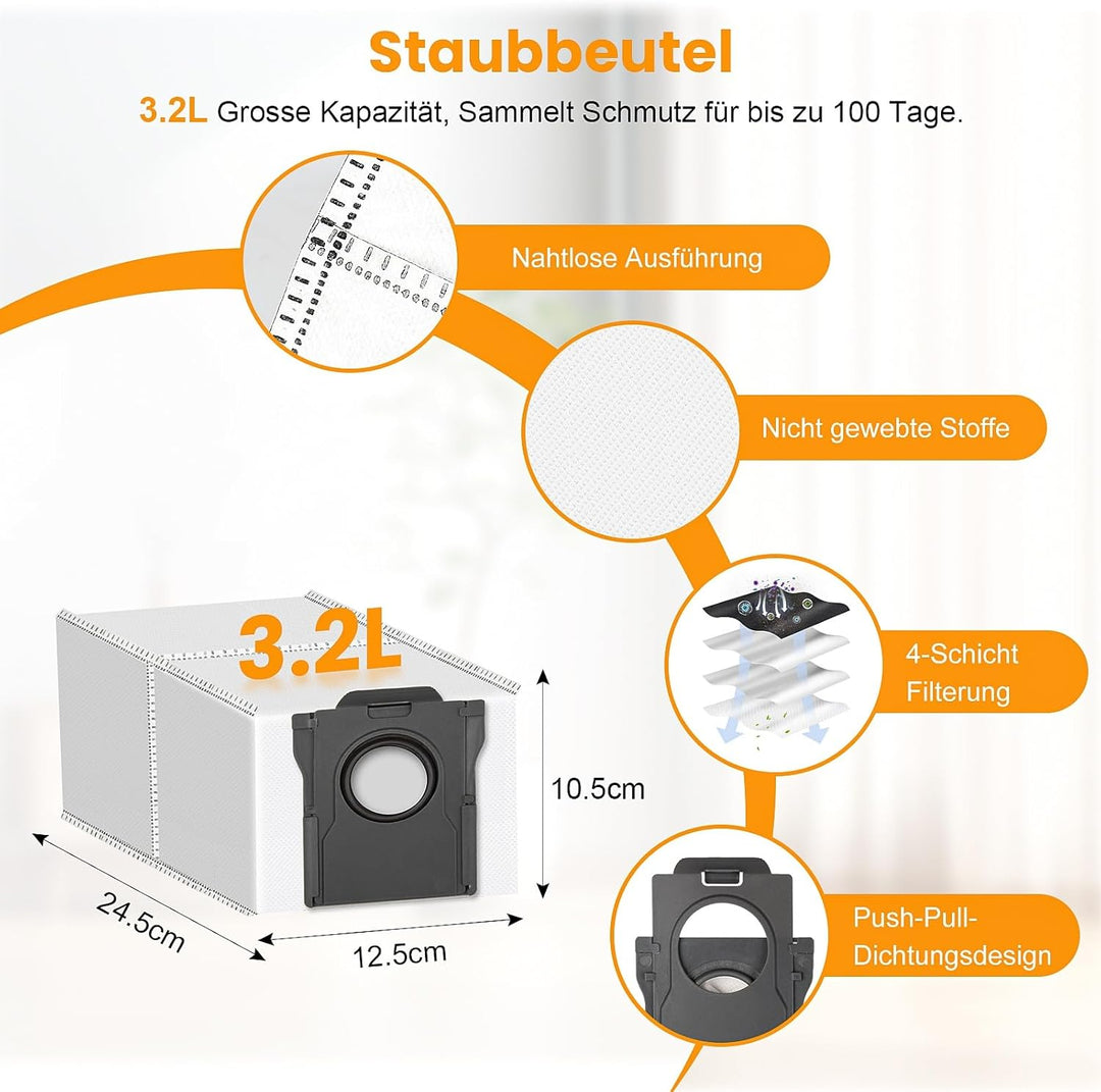 20 Stück Zubehör für Dreame L10s Ultra Gen 3 / L50 Ultra AE / X40 Ultra/L40 Ultra / X40 Master/Mova