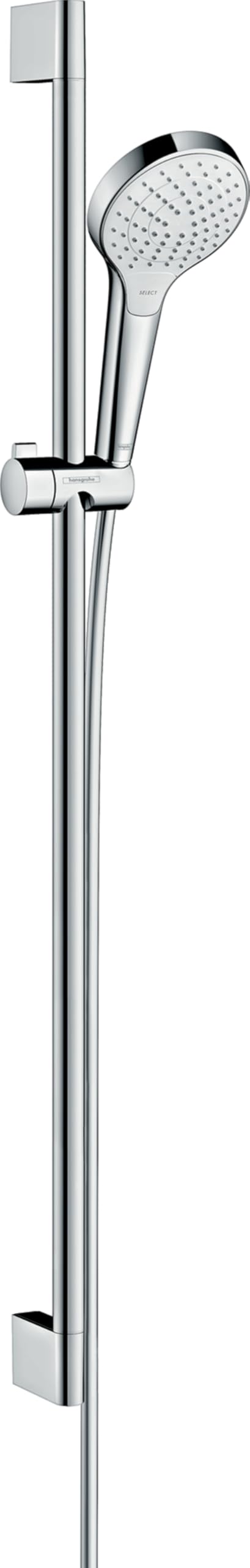 hansgrohe Croma Select S wassersparendes Duschset 0,90m, 3 Strahlarten Weiss/Chrom Weiss/Chrom 0,90m