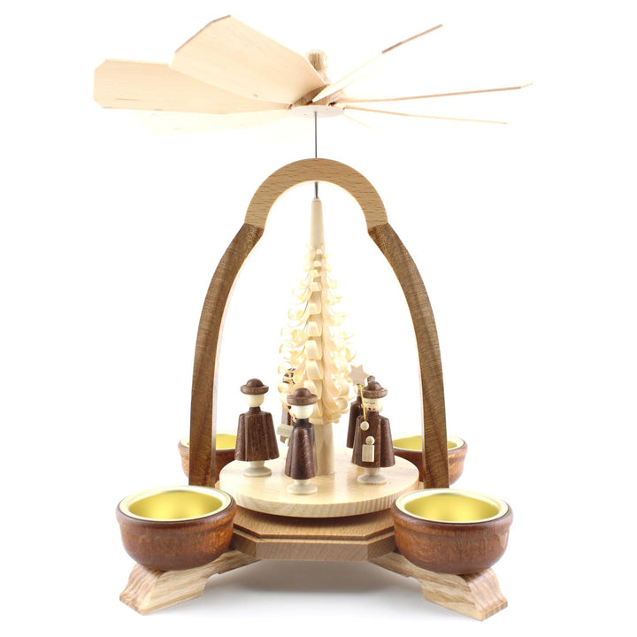 Seiffener Volkskunst Thomas Preissler | Traditionelle Erzgebirgische Pyramide | Weihnachtspyramide a