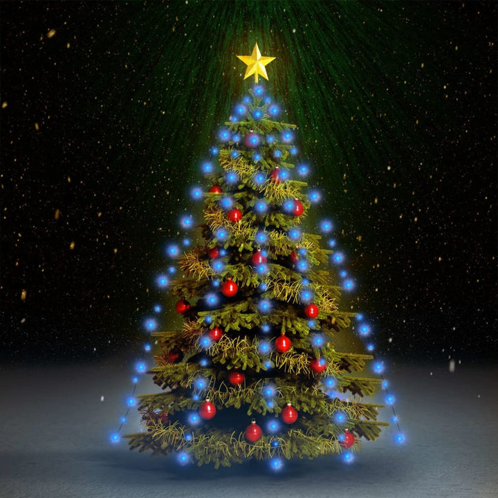 Homgoday LED Weihnachtsbaumbeleuchtung 210 LED blau wasserdicht 210 cm Baumhöhe Innen/Aussen Model32