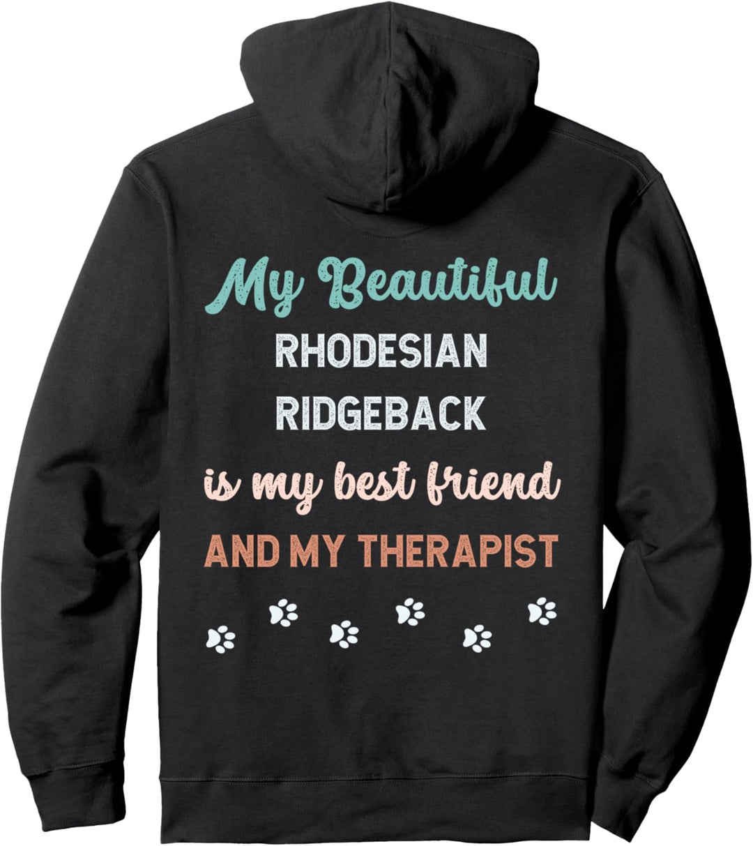 Niedlicher Rhodesian Ridgeback Hund Papa Mama Freund und Therapeut Pullover Hoodie