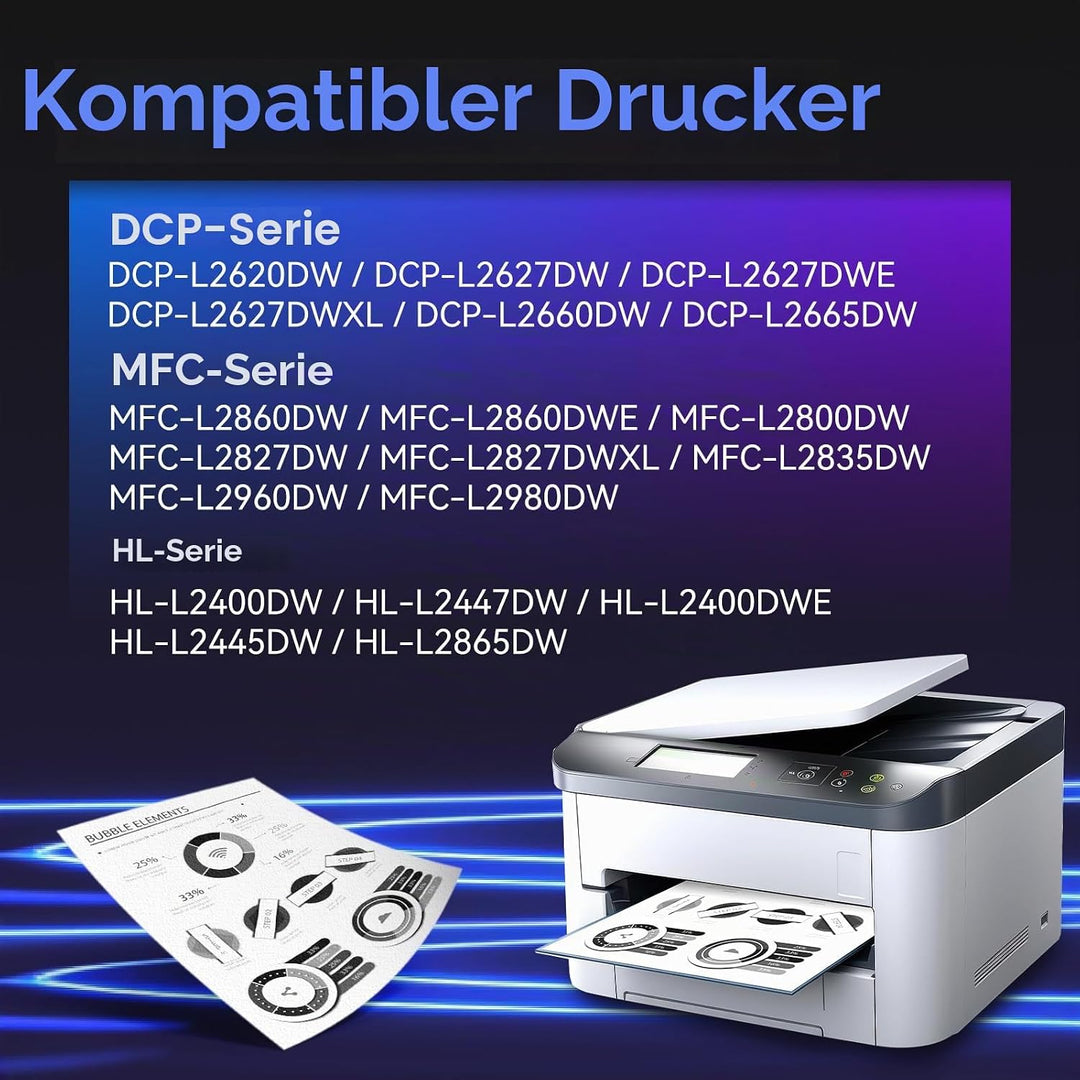 ZIPRINT TN2510XL TN-2510 XL Kompatibel für Brother MFC-L2860DWE hl-l2400dwe DCP-I2620dw DCP-L2660DW