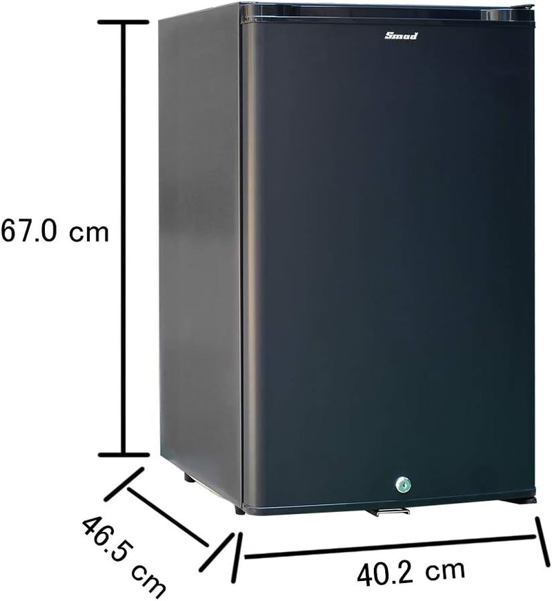 Smad 12V 230V Kühlschrank, Wohnmobil Kühlschrank 50L, Leiser Kühlschrank für Camping mit Schloss Bür