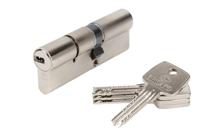 BRICARD 17159 Zylinder 14703 Astral 2,9 Messing vernickelt 10 Kolben, 2 Eingänge Schutz gegen den Bo