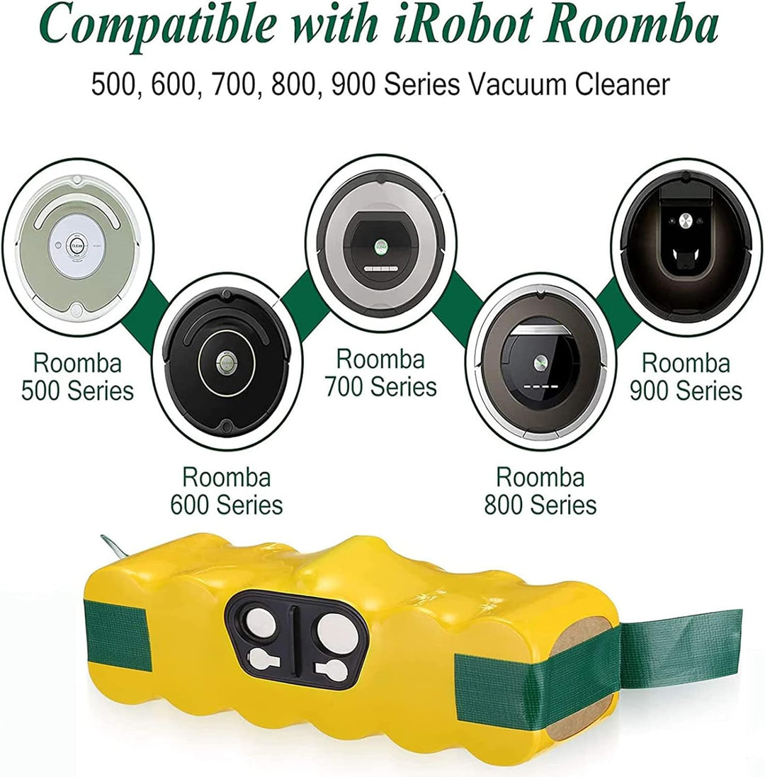 5000mAh Akku für iRobot Roomba,14.4V Ersatzakku für Roomba,5000mAh NI-MH Akku für iRobot Roomba 500