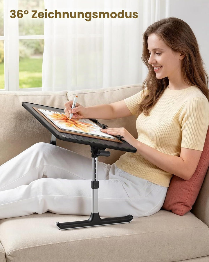 Tisch, SAIJI Betttisch, 5 höhenverstellbar Laptop ständer, Klappbarer laptoptisch, für Sofa Couch Bo