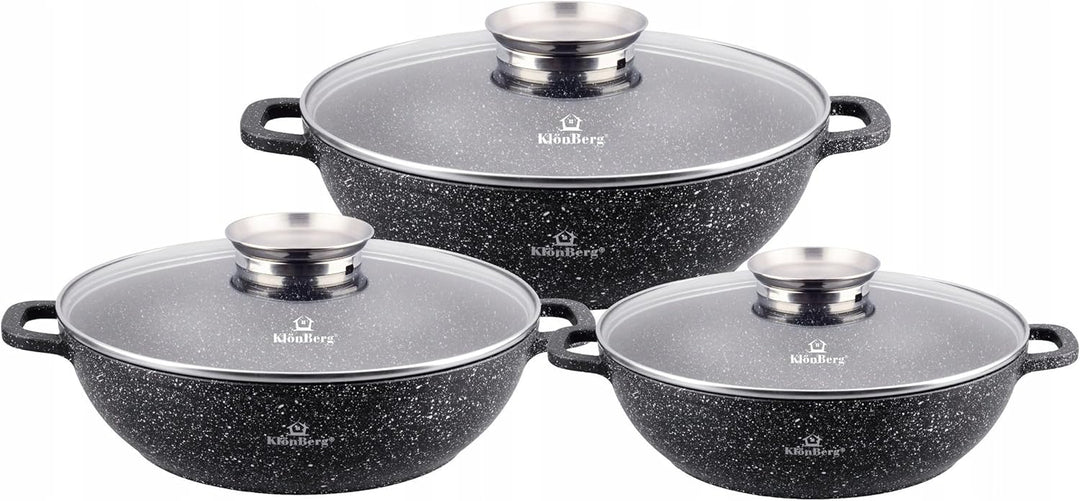 12tlg Topfset 1,7/2/2,6/3,3/3,9/4,8L antihaftbeschichtet, MIT DECKEL, Induktion, Induktion Topf-set