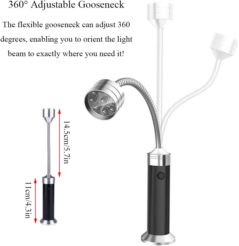 TopHomer BBQ Grill Licht, 2er Pack Magnetische Grilllampe BBQ Licht 360 Grad Drehwinkel Flexible Sch