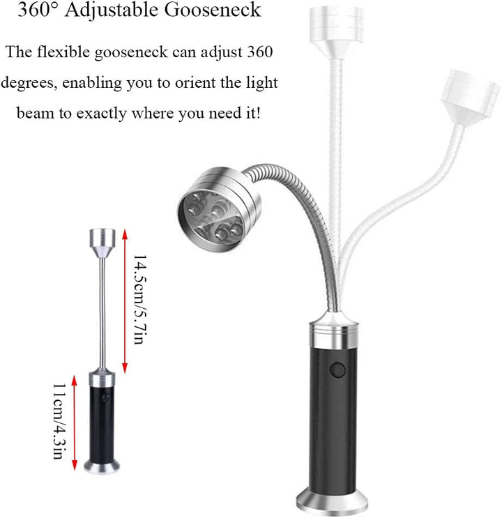 TopHomer BBQ Grill Licht, 2er Pack Magnetische Grilllampe BBQ Licht 360 Grad Drehwinkel Flexible Sch
