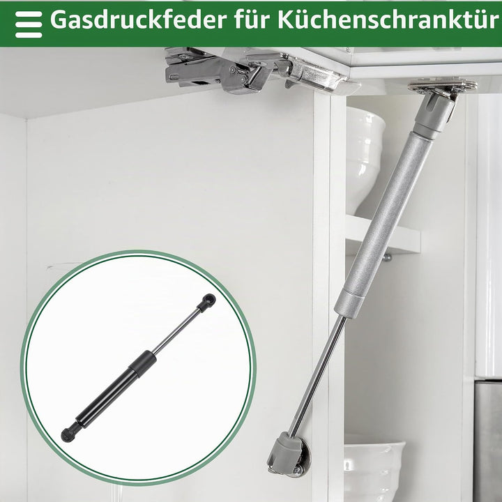 Motoforti 250 mm Gasdruckfedern, 250 N/25 kg, schwarzer Karbonstahl, 1 Stück, Wohnmobil, Auto, Werkz