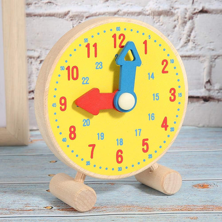 Holzuhr Spielzeug, Kinder Zahlen Uhr Modell Spielzeug Kleinkind Lernzeit Spielzeug für Kinder über 3