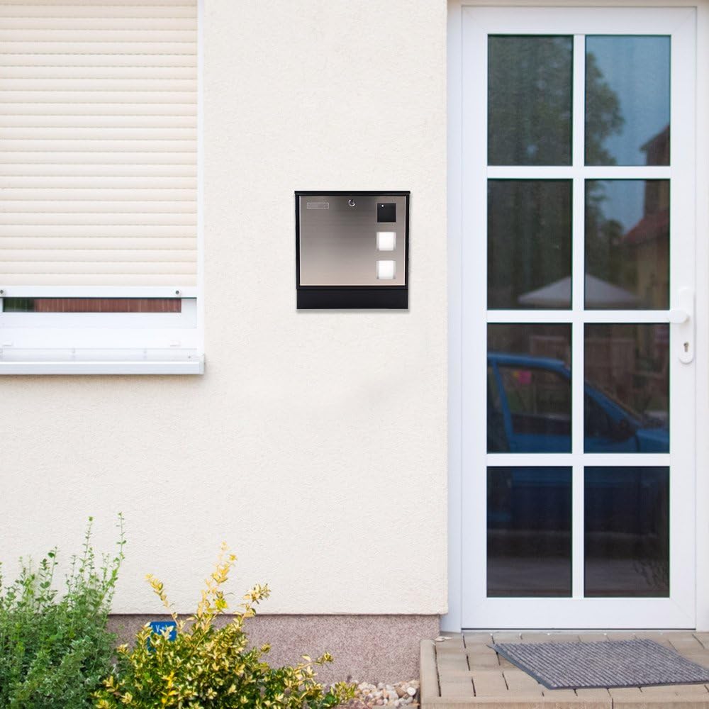 Rottner Briefkasten Design Mailbox Zylinderschloss 2 Schlüssel Sichtfenster Zeitungsbox Namensschild