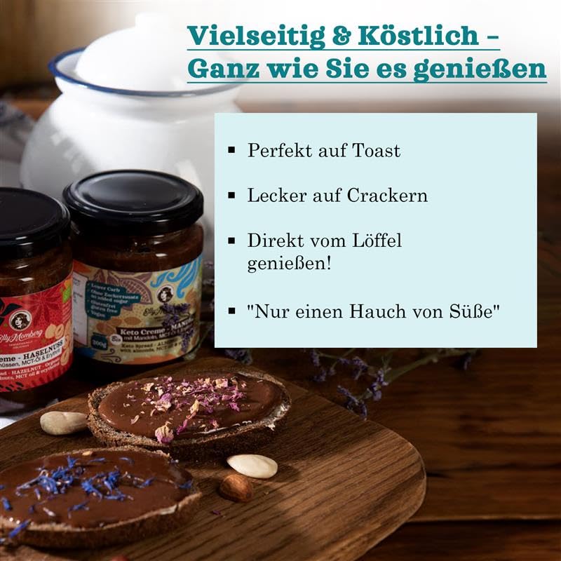 Elly Momberg - Bio-Keto-Schokoladenaufstrich Mandel mit MCT Öl, Für Low Carb & Keto Ernährung - ohne