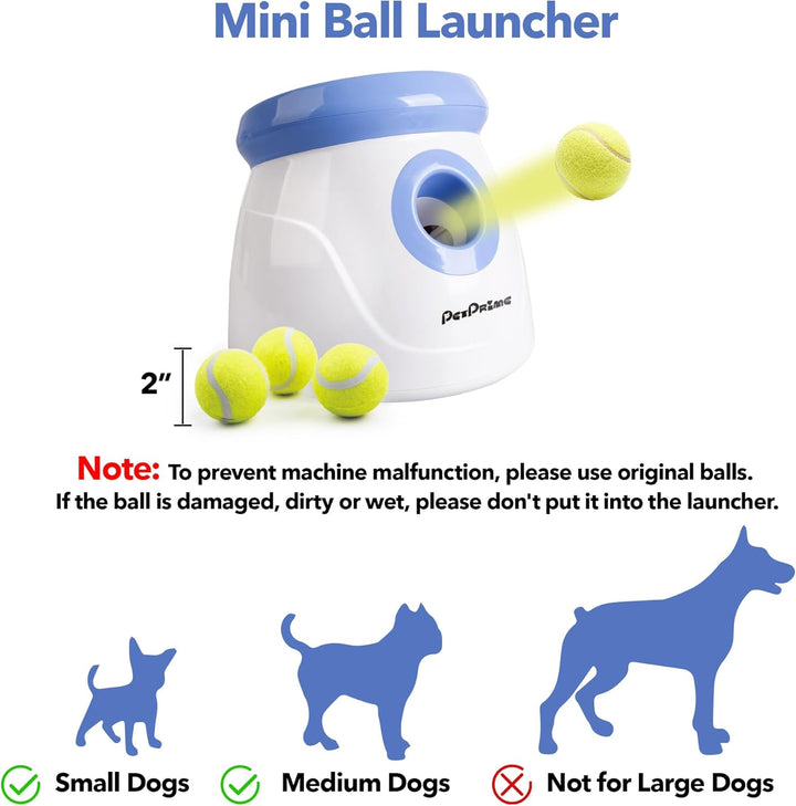 Pet Prime Automatischer Ballwerfer, Hunde Ball Interaktive Ballwurfmaschine, 3 Tennisbälle Inkl, Int