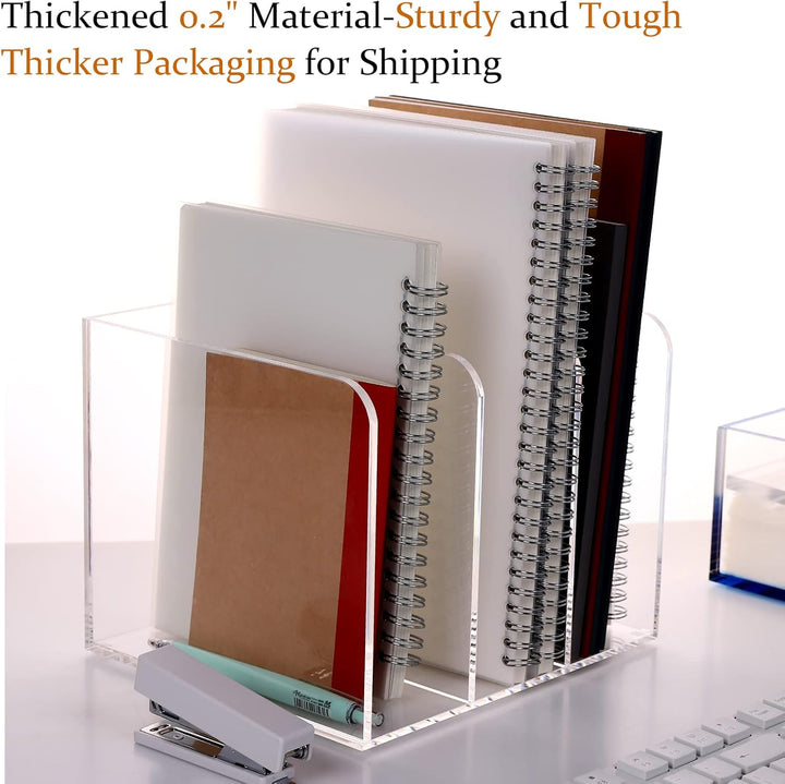 Zeitschriftenhalter, transparenter Acryl-Zeitschriftenständer, Aktenordner für Schreibtisch, Buch-Or