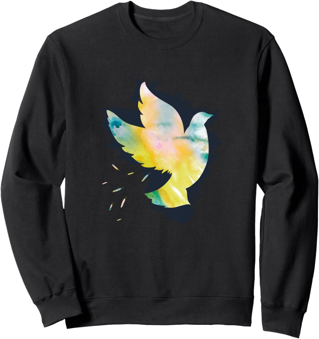 Friedenstaube, Ukraine-Flagge, Farben, stützend, Ukrainisch Sweatshirt
