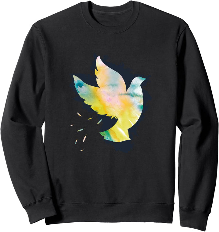 Friedenstaube, Ukraine-Flagge, Farben, stützend, Ukrainisch Sweatshirt