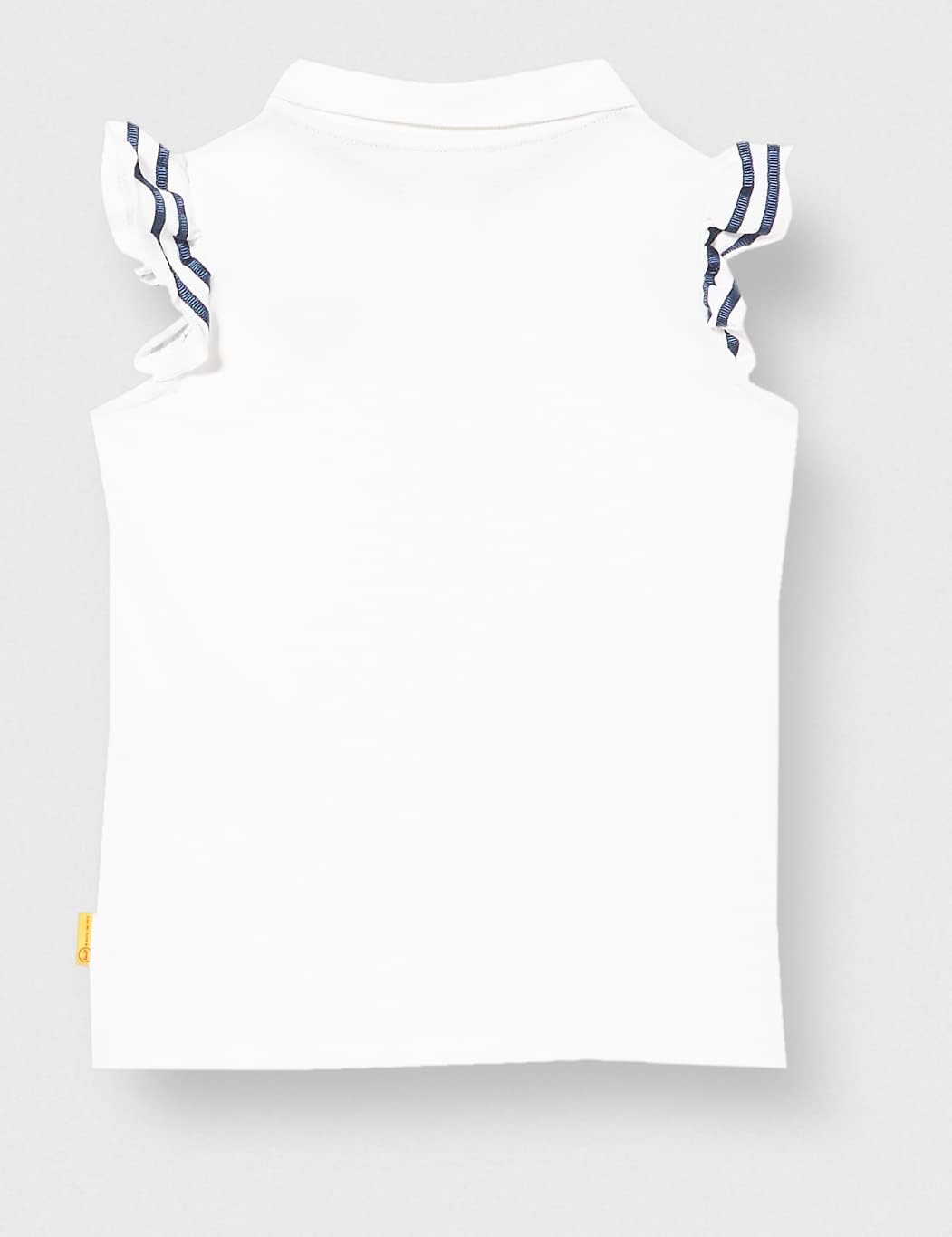 Steiff Mädchen Poloshirt Kurzarm Polohemd 80 Bright White, 80 Bright White