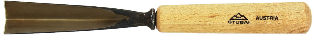 STUBAI Stemmeisen Stechbeitel Serie 52 - Form 45 | Gerader Gaissfuss 25 mm, mit Holzgriff, zum Vorst