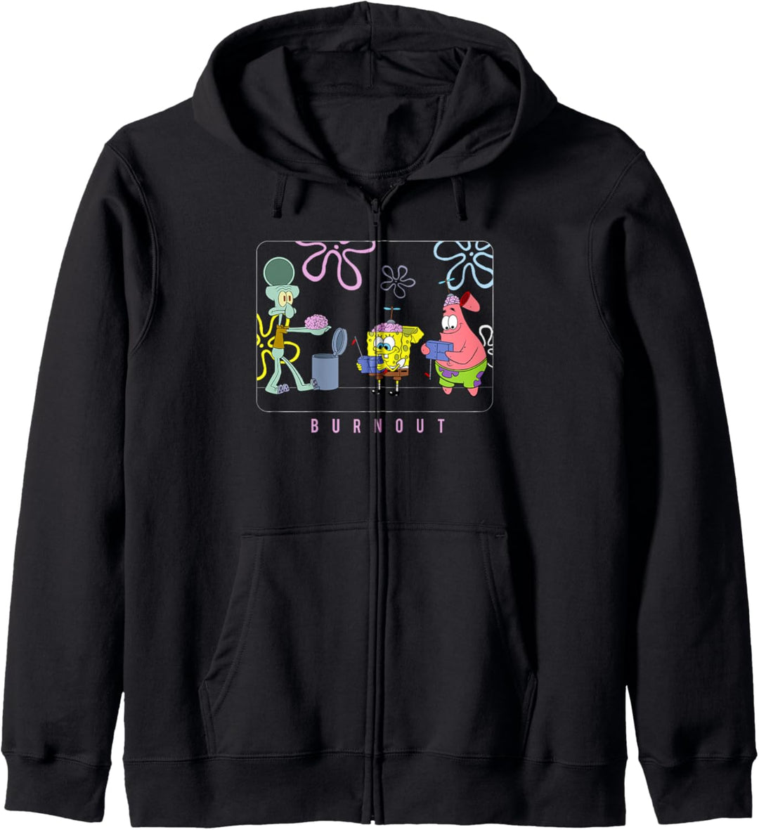 SpongeBob Burnout Brain Humor Meme Kapuzenjacke