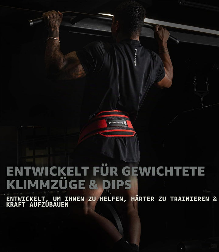 Gymreapers Dip-Gürtel mit Kette für Gewichtheben, Klimmzüge, Dips – robuste Stahlkette für zusätzlic