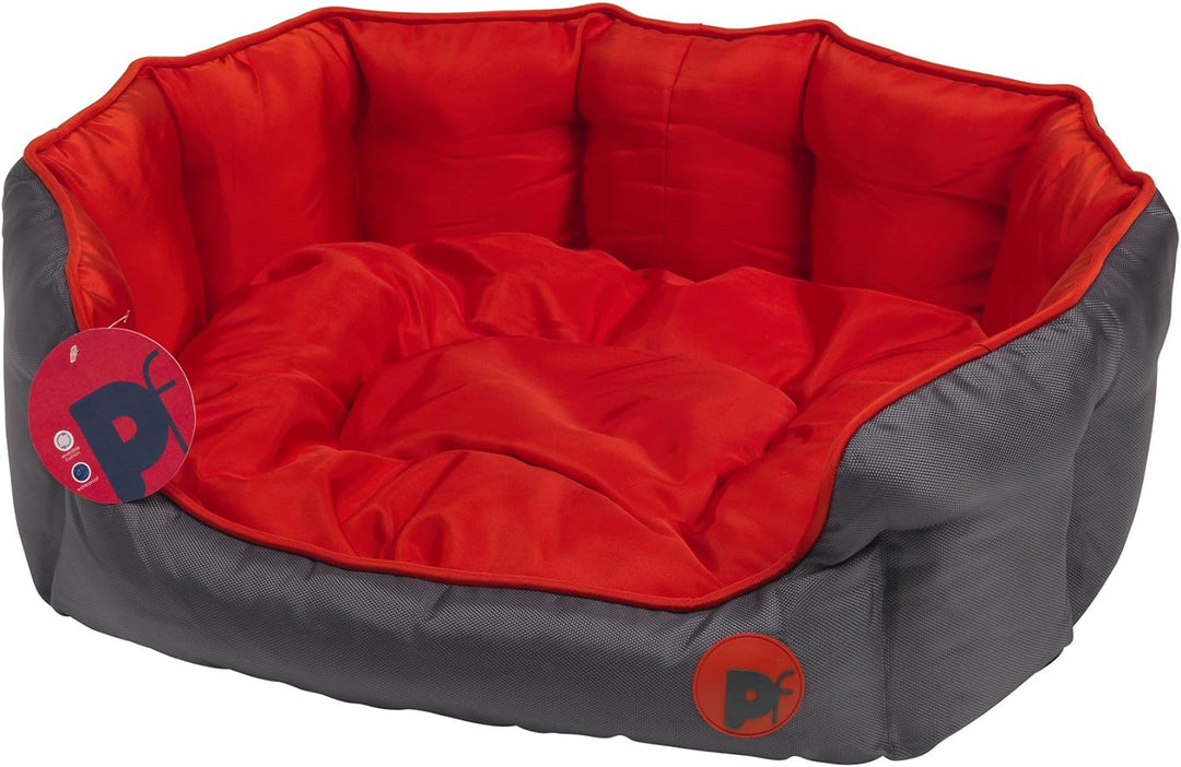Petface Oxford ovales Körbchen, XL, rot rot XL, rot XL